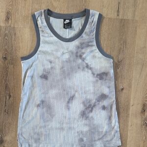 Nike Gray and White Sports Tank